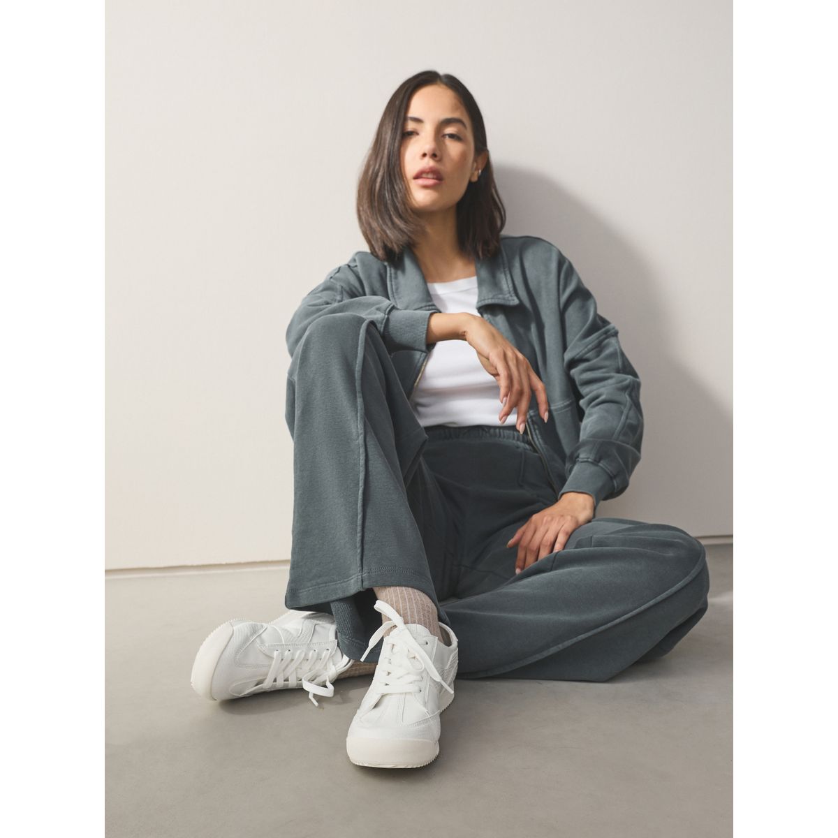 Baskets à lacets et rayures forever comfort® blanc, NEXT