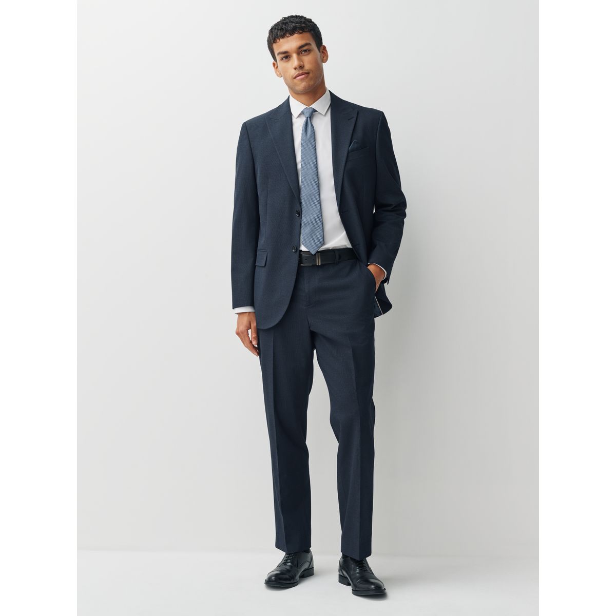Pantalon de costume motionflex pied-de-poule bleu marine, NEXT