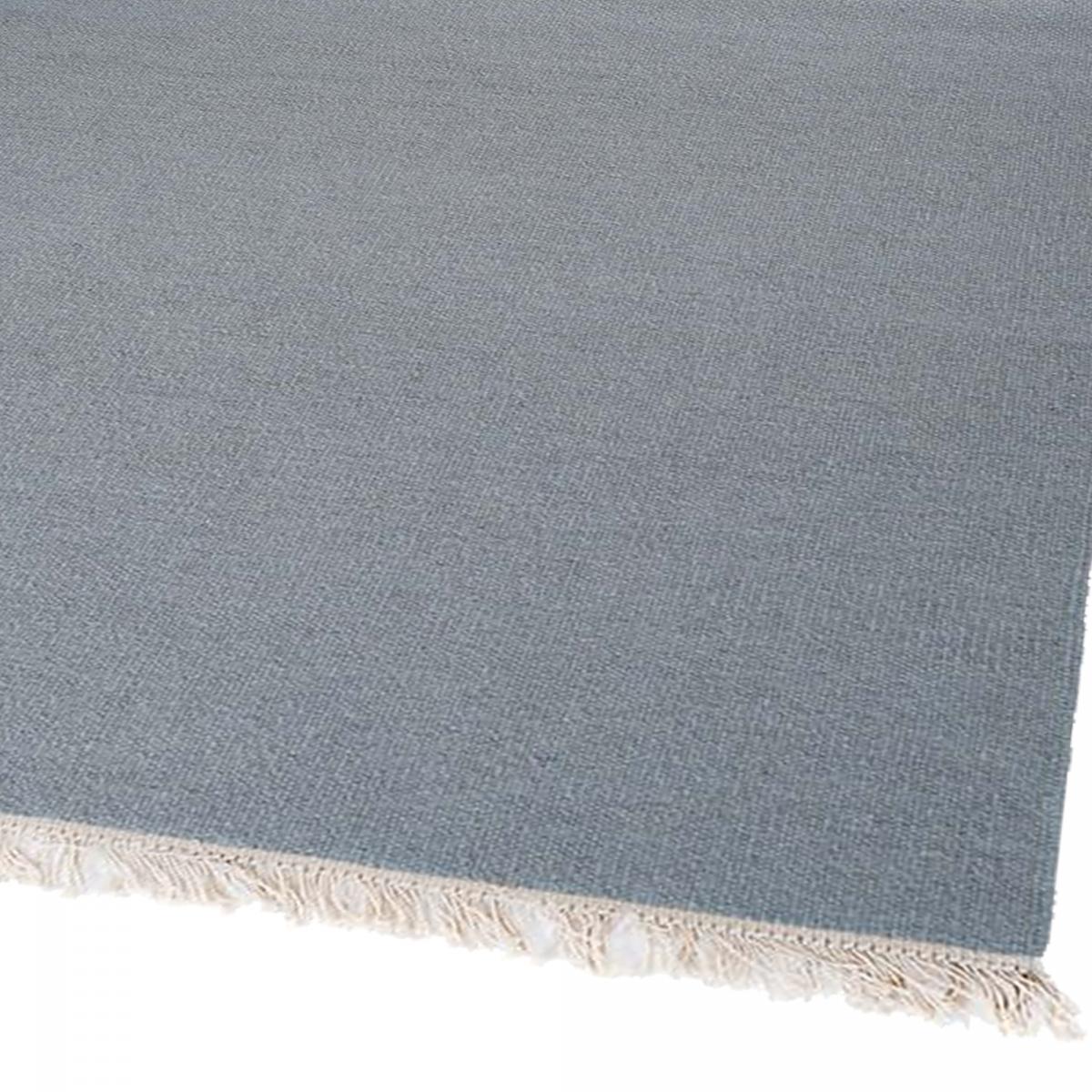 Tapis kilim fait main en laine motif uni LYN12 BAYA IBAY gris souris, UN AMOUR DE TAPIS