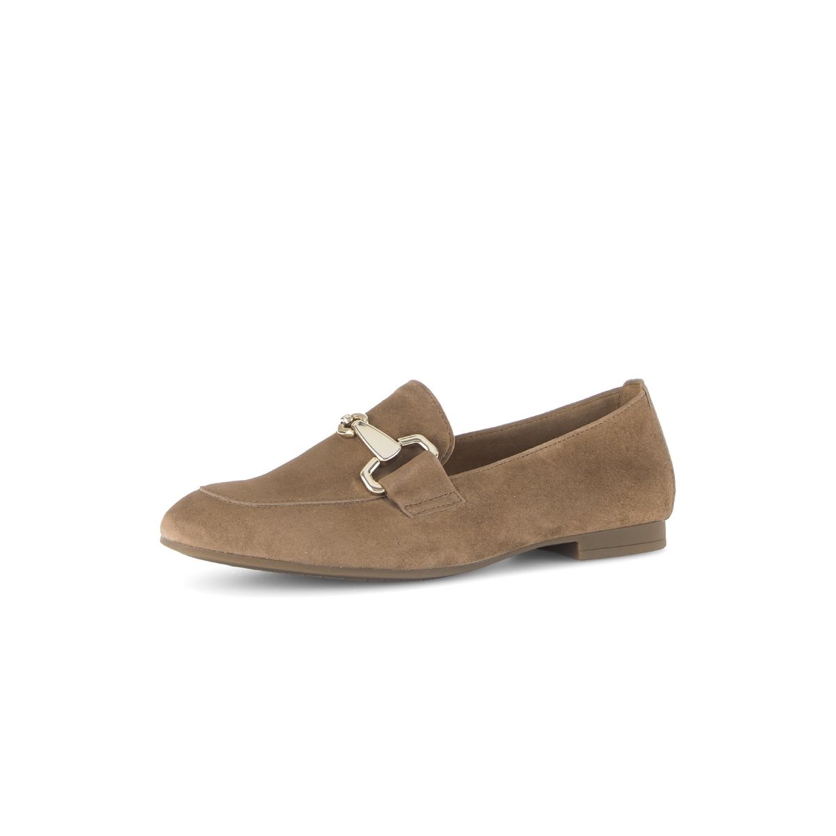 Mocassins en cuir à talon décroché marron, GABOR