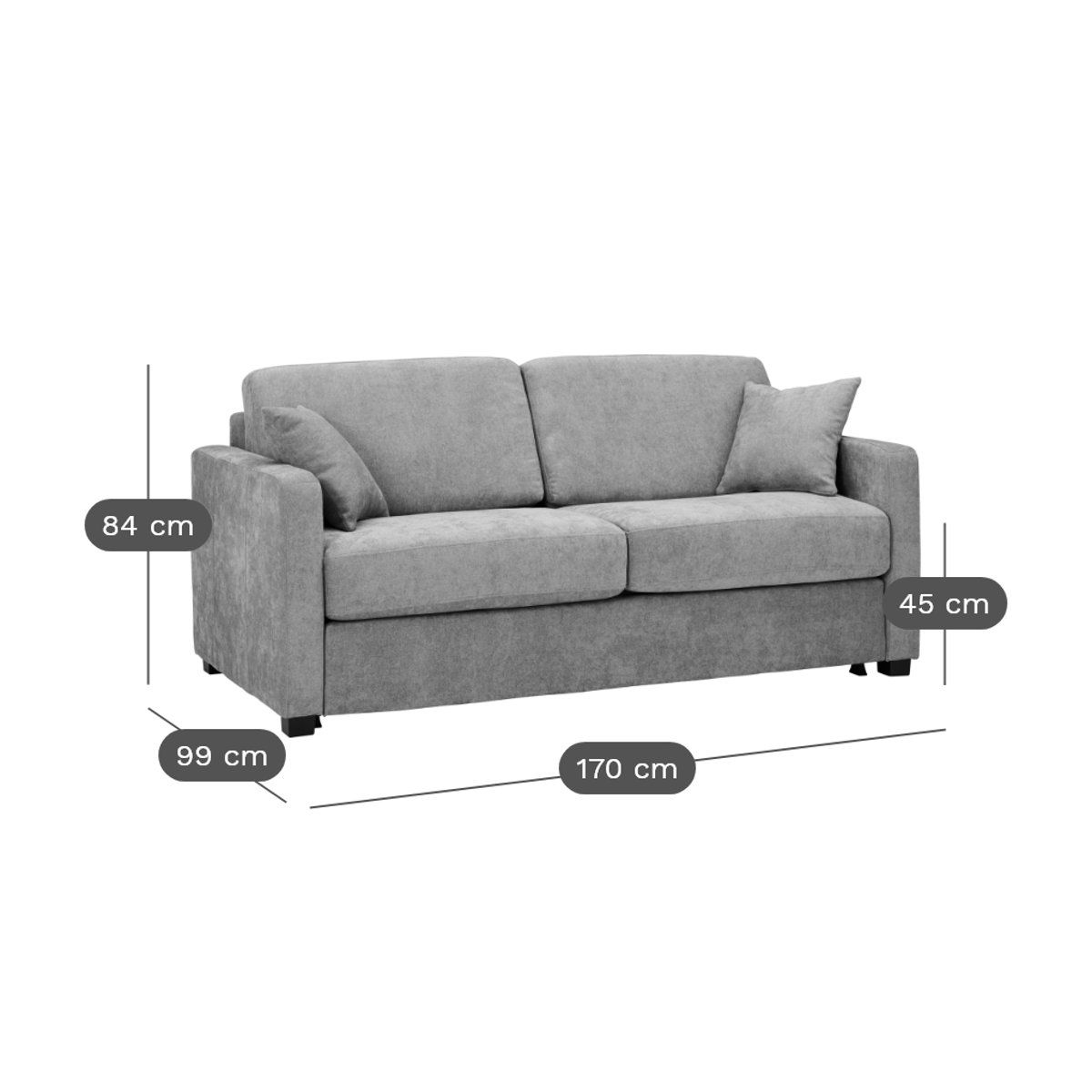 Canapé convertible tissu - PARME naturel, CAMIF
