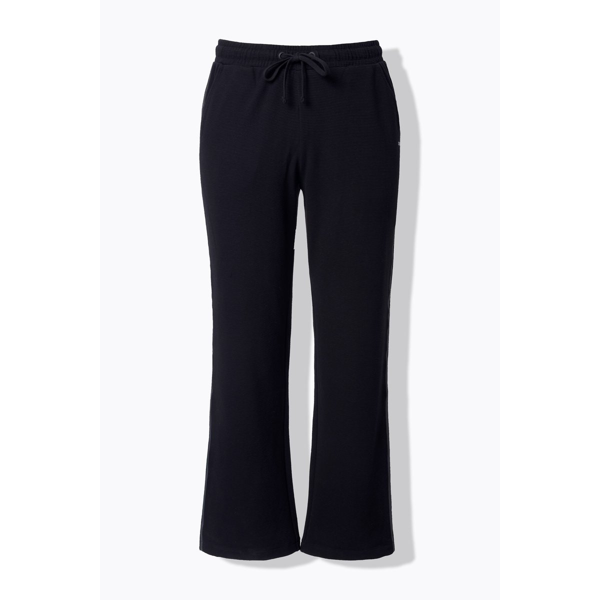 Pantalon de jogging large à taille élastique noir, ULLA POPKEN