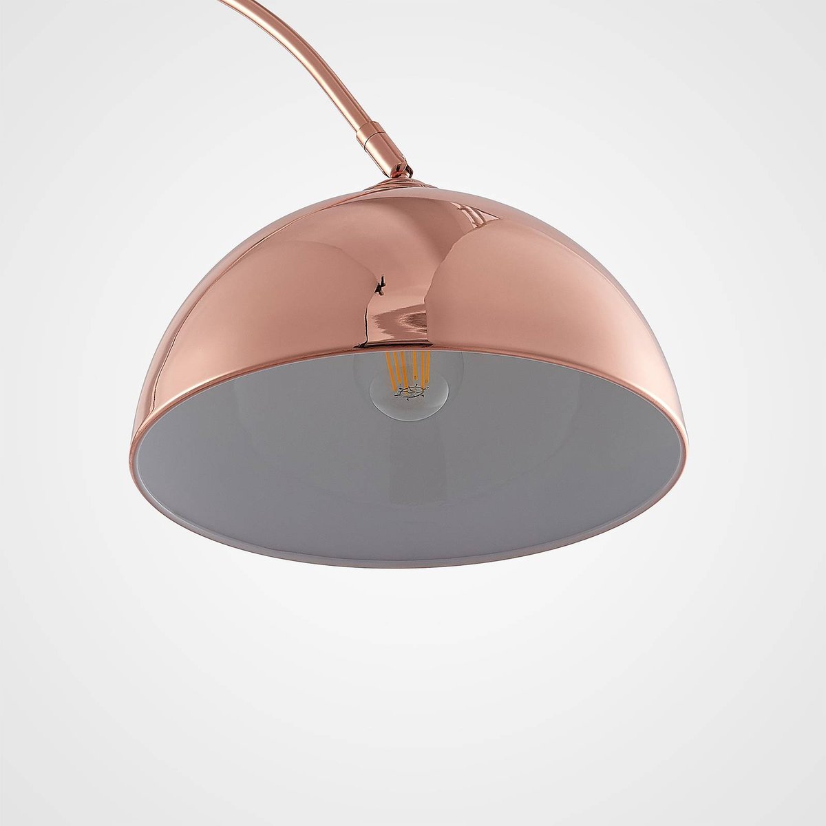 Lampadaire en métal moderne, Lennart cuivre, LINDBY