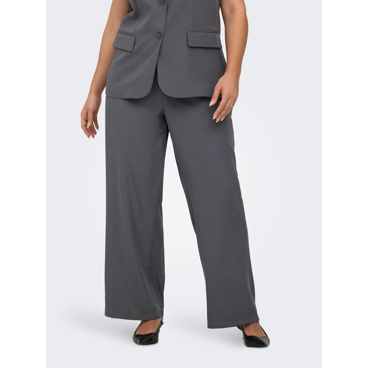 Pantalon De Tailleur medium grey melange, ONLY CARMAKOMA