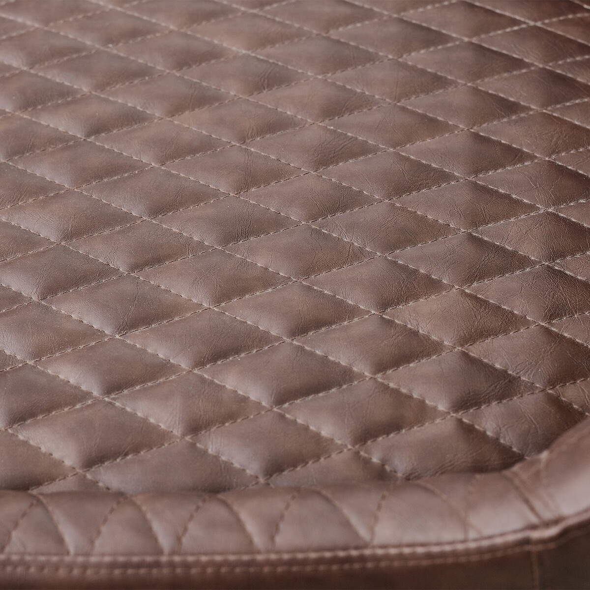 Kenton Faux Leather Quilted Office Swivel Chair brown              , SO'HOME