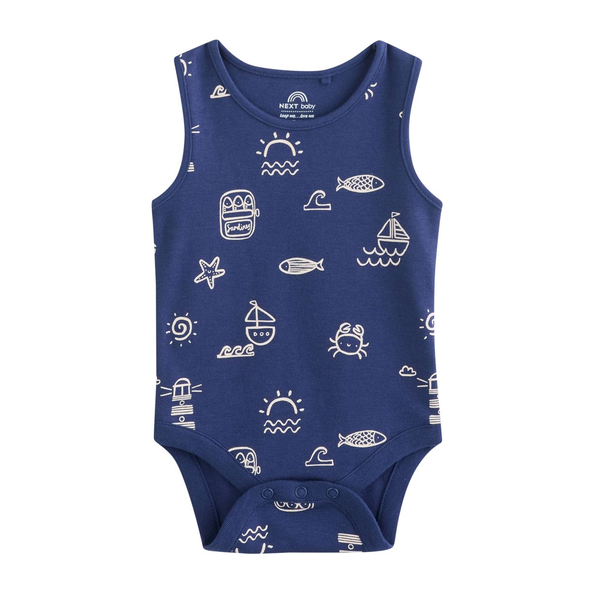 Bodies bébé, lot de 5 rayures bleu marine/rouges, NEXT