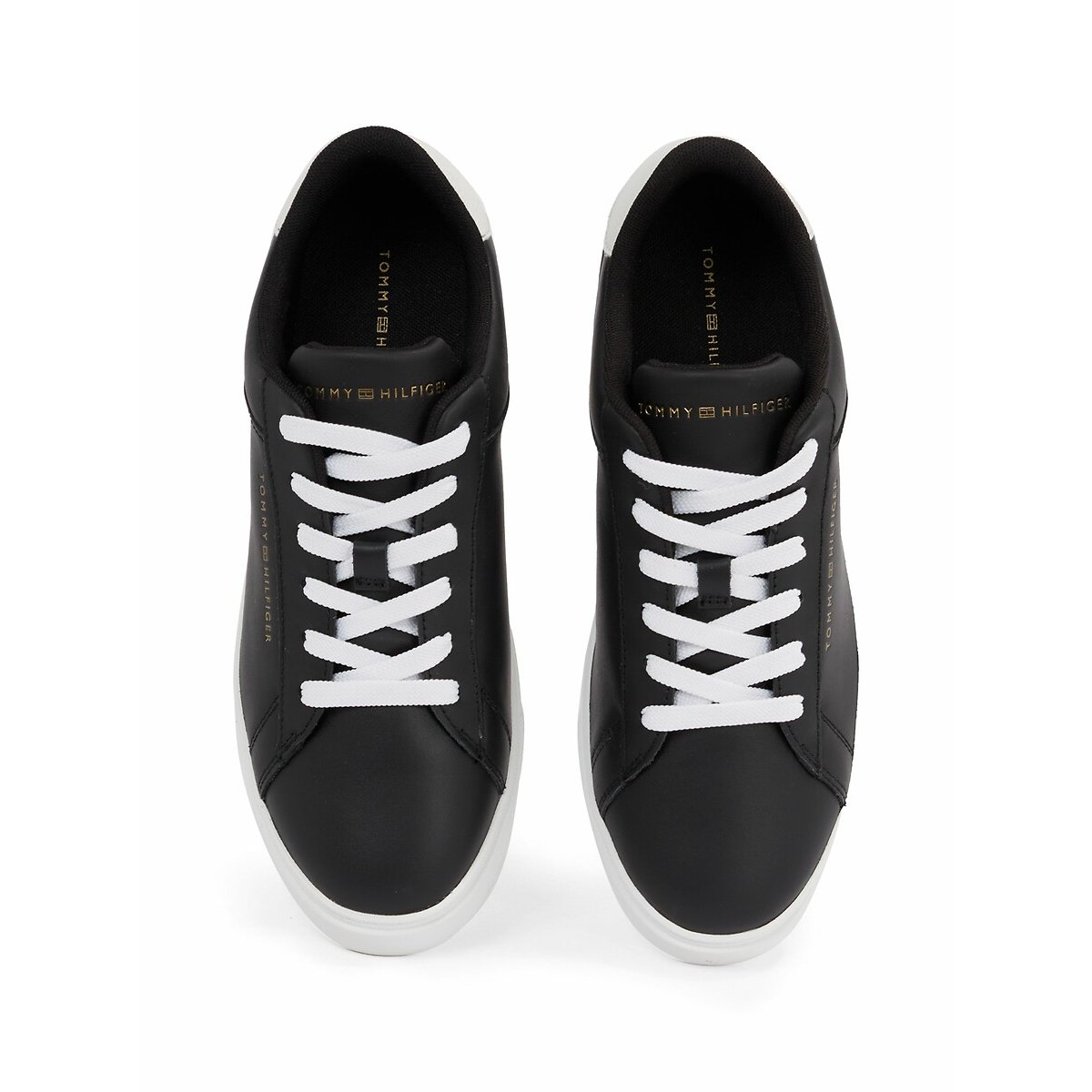 Sneakers Court in pelle Essential nero , TOMMY HILFIGER