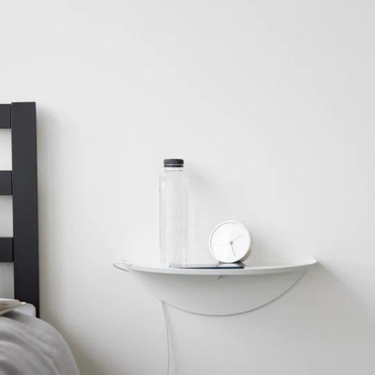 Etagère murale flottante demi-cercle  TOWER blanc, YAMAZAKI