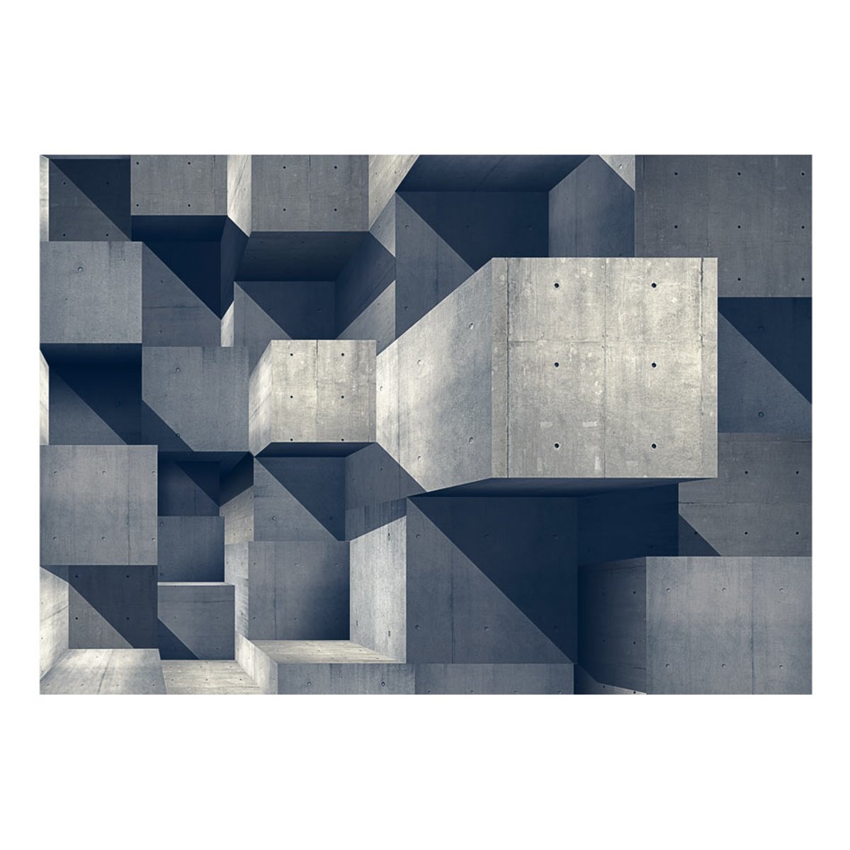 Papier peint intissé panoramique Concrete city gris / argent, EDEN