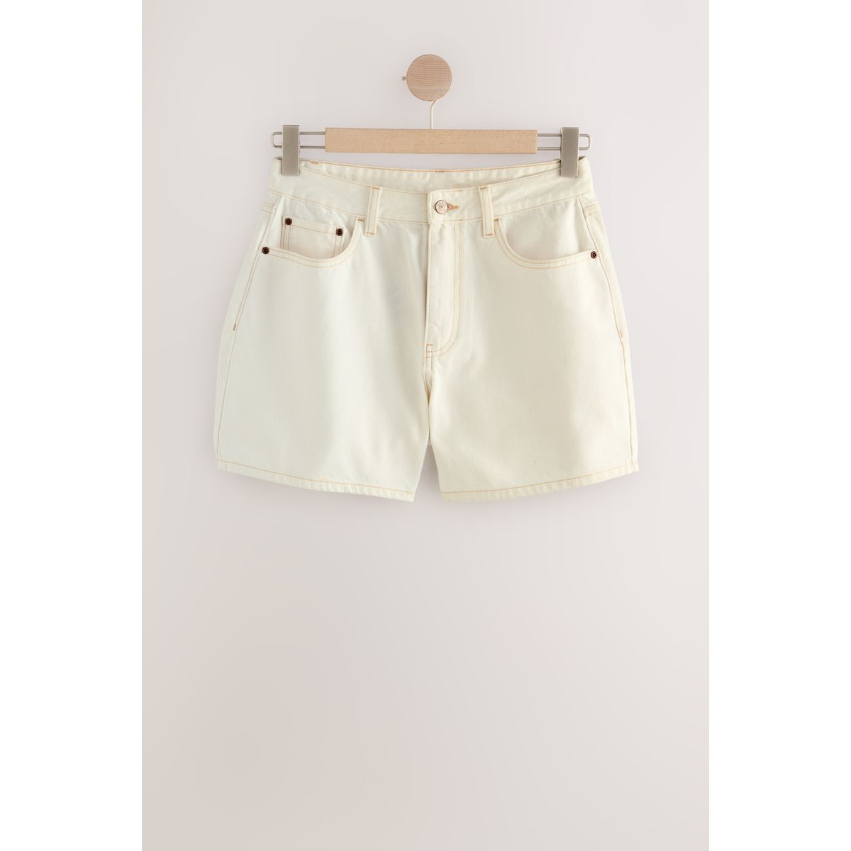 Short en jean forme sablier 100 % coton blanc, NEXT