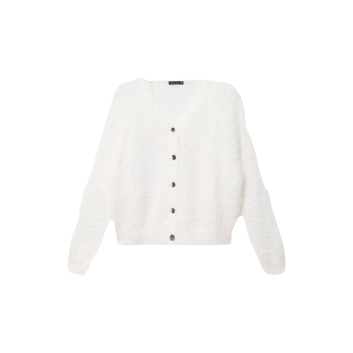 Gilet col rond à sequins ecru, BREAL