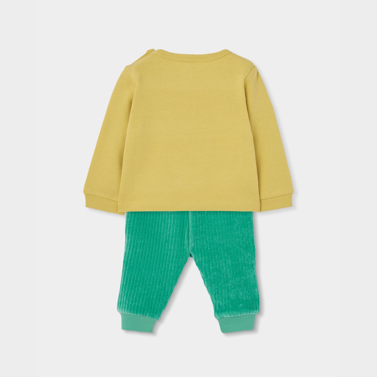 Ensemble bébé garçon maille imprimé jungle jaune, BOBOLI