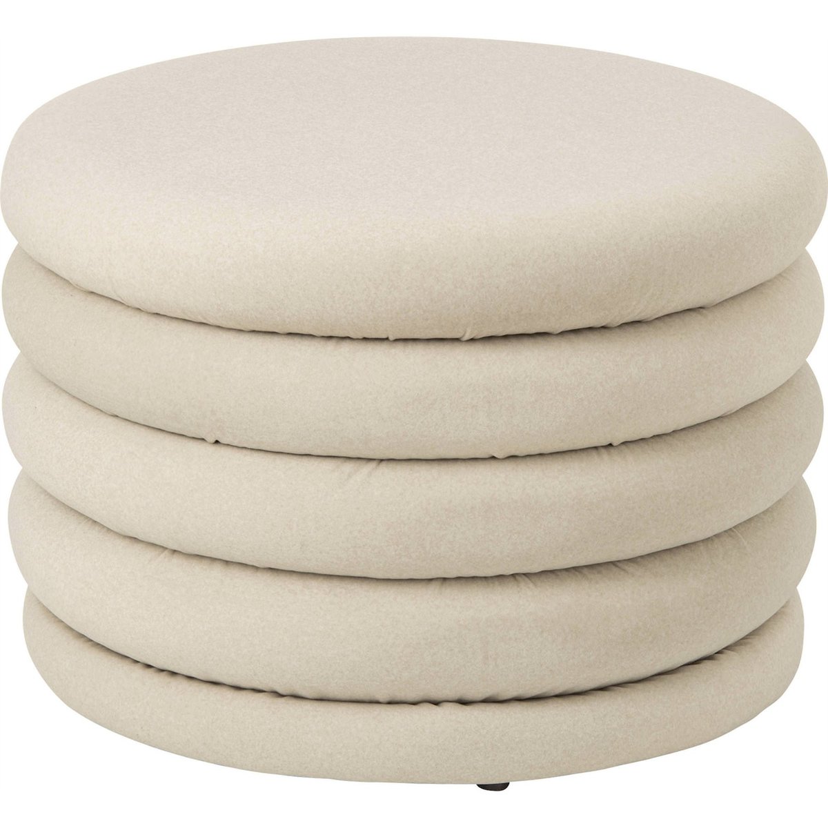 Pouf coffre en tissu bouclé écru, RECOLLECTION