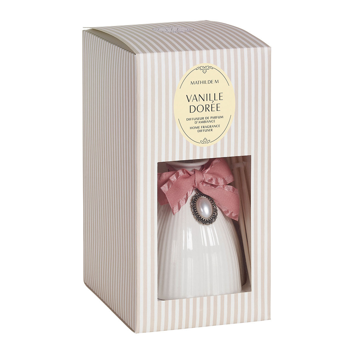 Diffuseur de parfum d'ambiance Vanille Dorée blanc, MATHILDE M