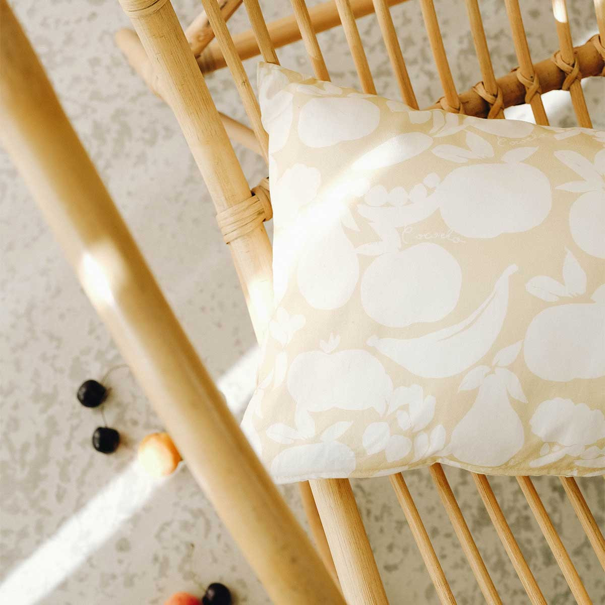 Coussin déco en coton bio DELICE multicolore, COCOEKO