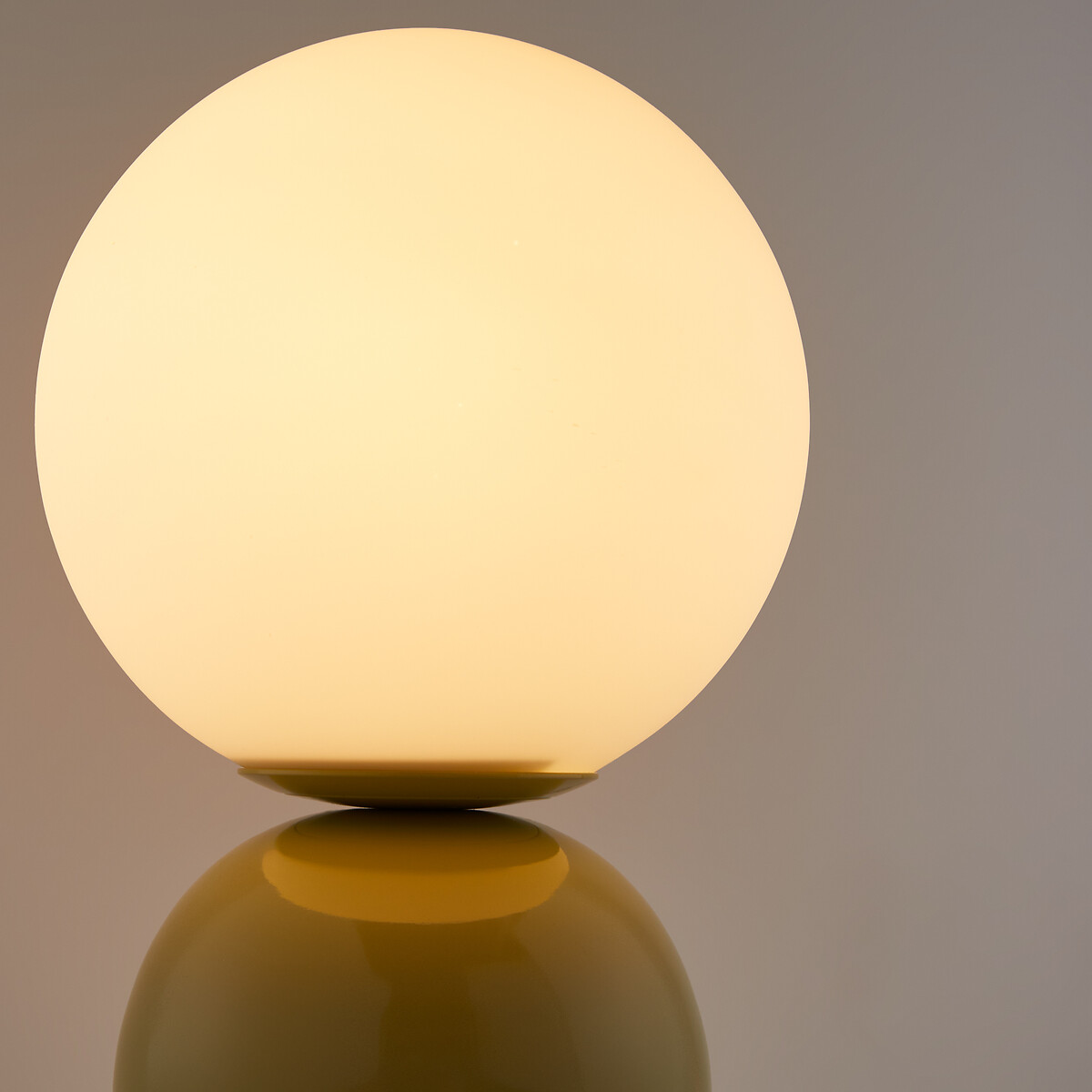 Sila Steel and Opal Glass Table Lamp sage green, LA REDOUTE INTERIEURS