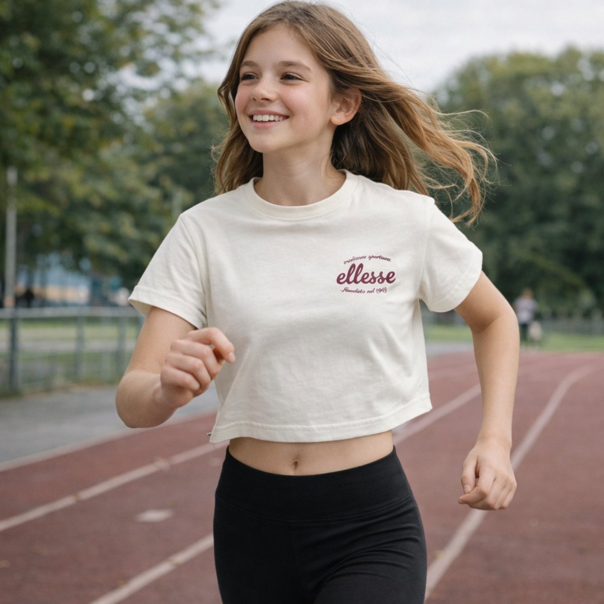 T-shirt manches courtes imprimé, col rond MISS bordeaux, ELLESSE