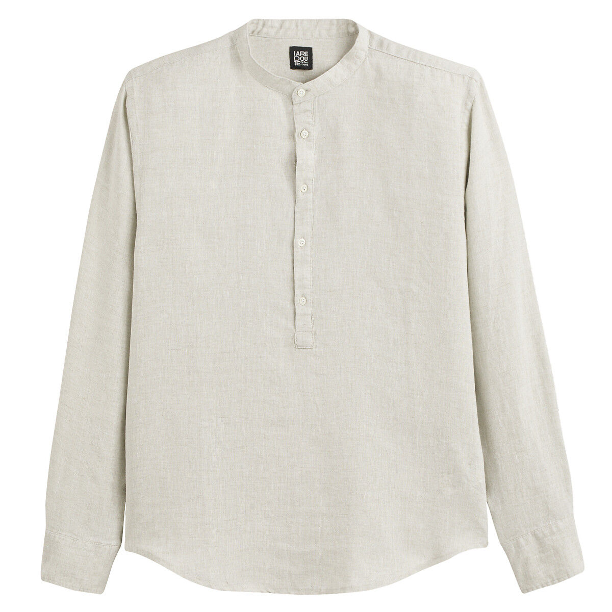 Chemise vareuse en lin beige naturel, LA REDOUTE COLLECTIONS