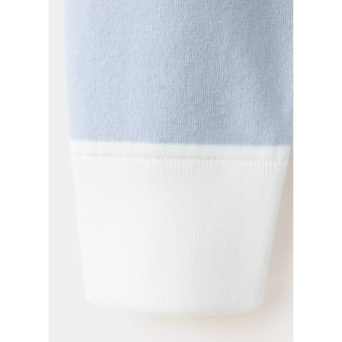 Pull col polo à rayures bleu ciel, MANGO