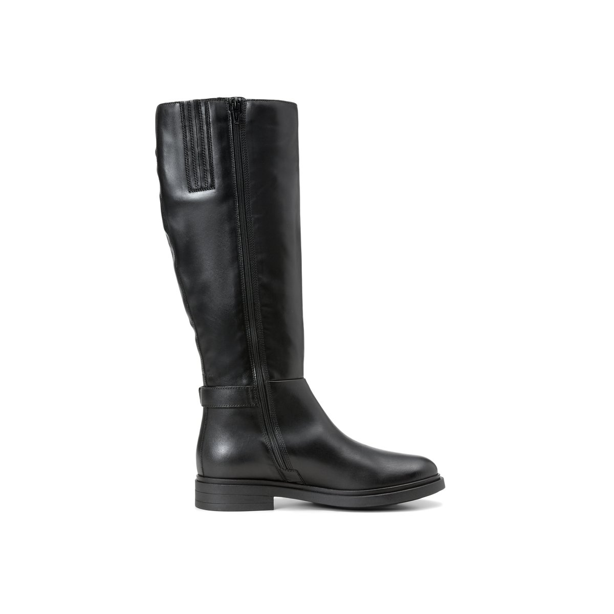 Bottes à tige haute, modèle Paula en cuir de veau de première qualité noir, MARC O'POLO