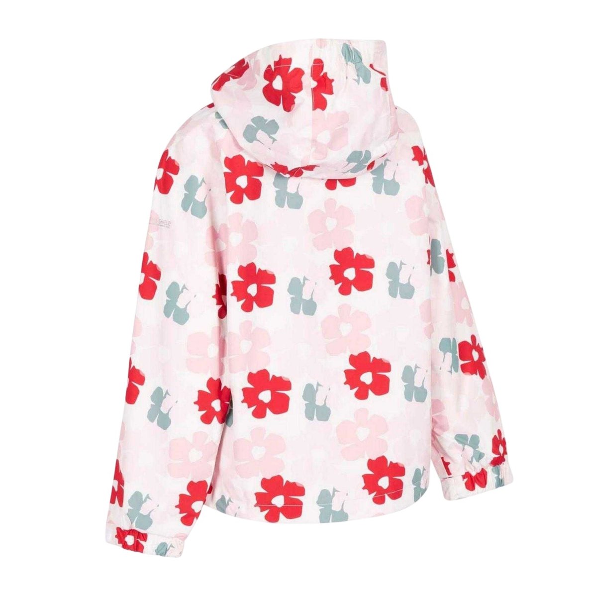 Veste imperméable à capuche amovible motif/style floral rouge, TRESPASS