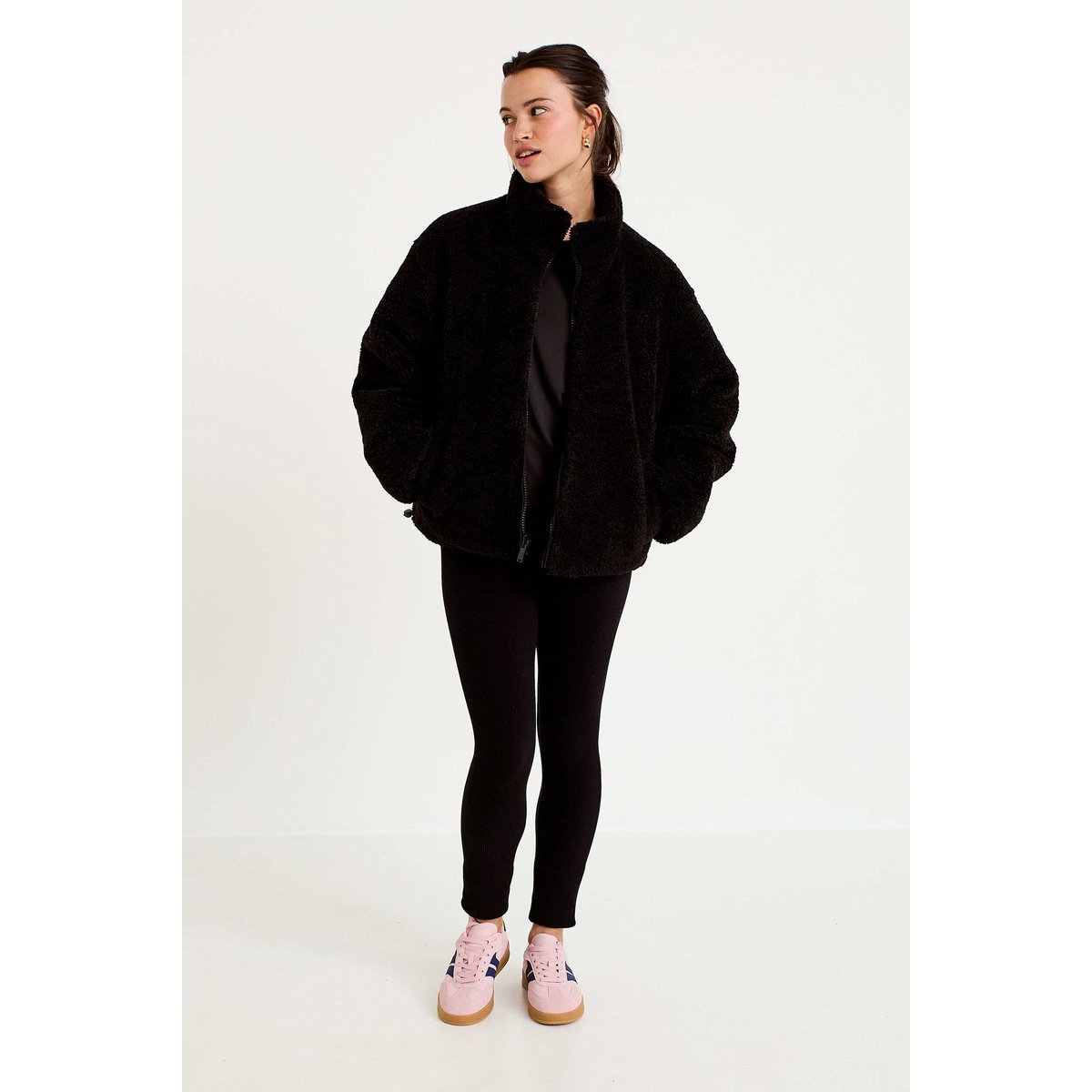 Leggings taille haute sans couture noir, CACHE CACHE