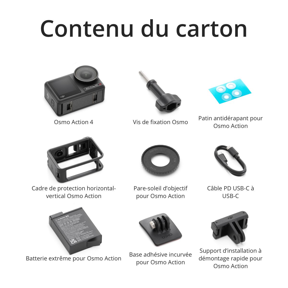 Caméra sport Osmo Action 4 Standard Combo couleur unique, DJI