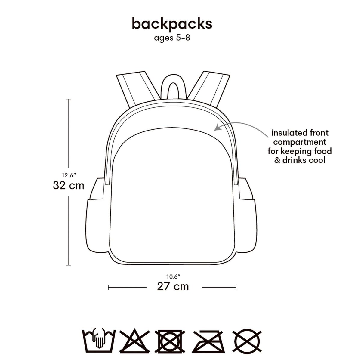 Cartable sac à dos enfant isotherme pour école maternelle et primaire rose, A LITTLE LOVELY COMPANY
