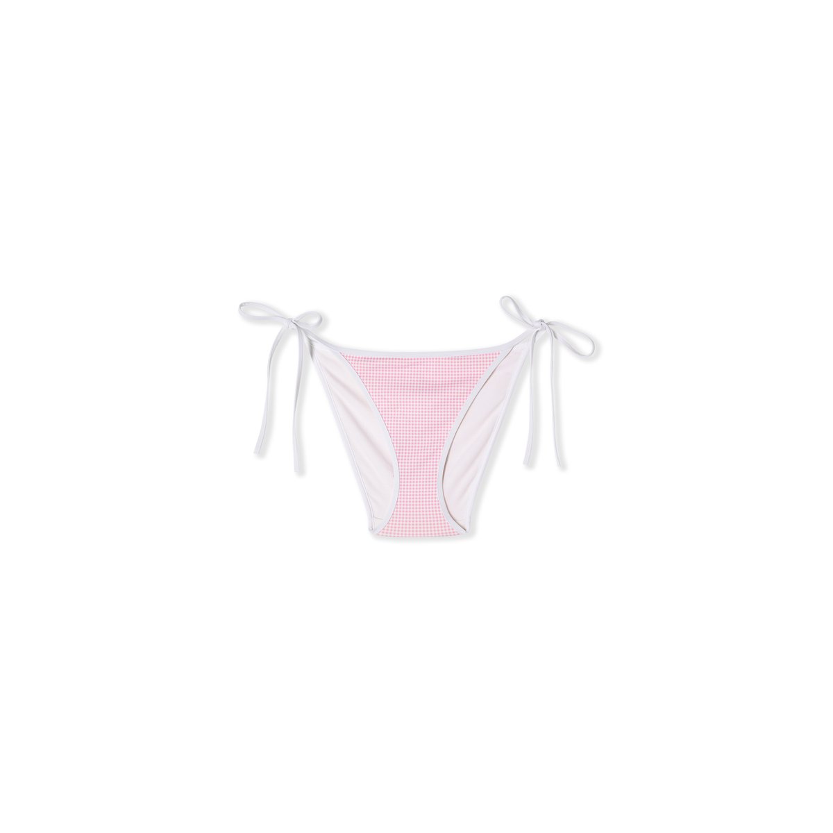 Bas de maillot de bain à imprimé vichy à nouer SICILIA rose, ETAM