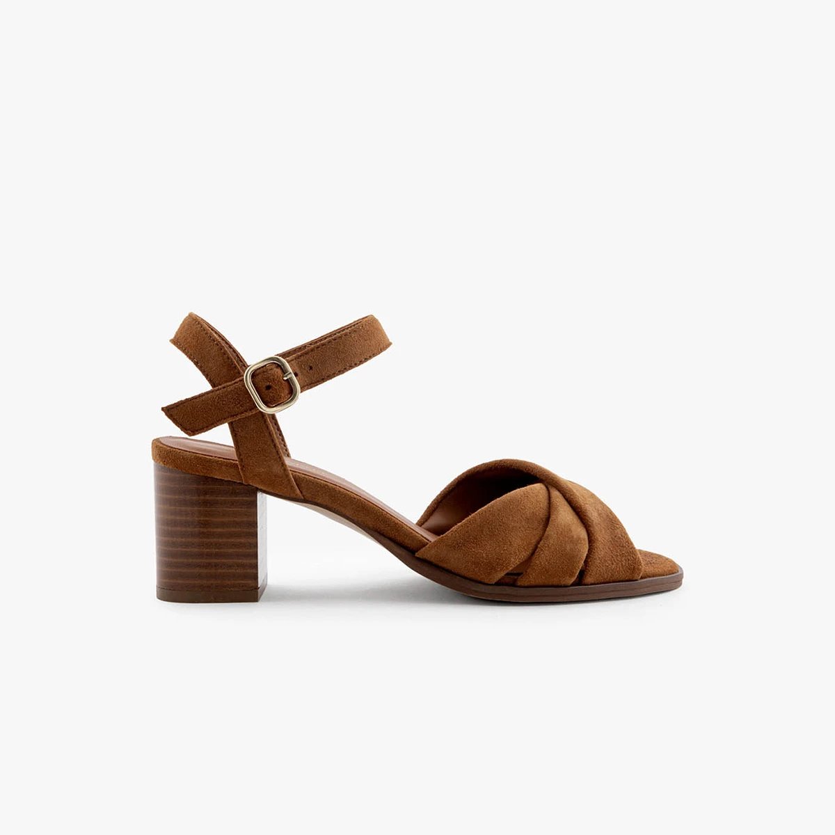 Sandale cuir velours ANTONELLA marron cognac, MAISON TOUFET