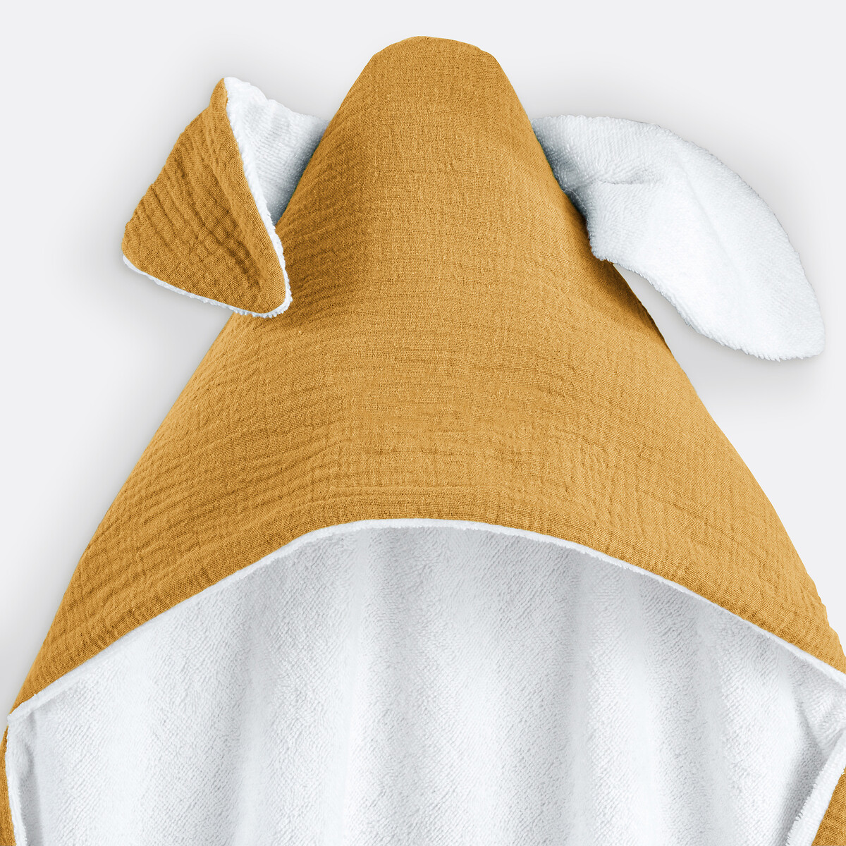 Cape de bain gaze de coton 380 g/m2, Kumla jaune moutarde, LA REDOUTE INTERIEURS