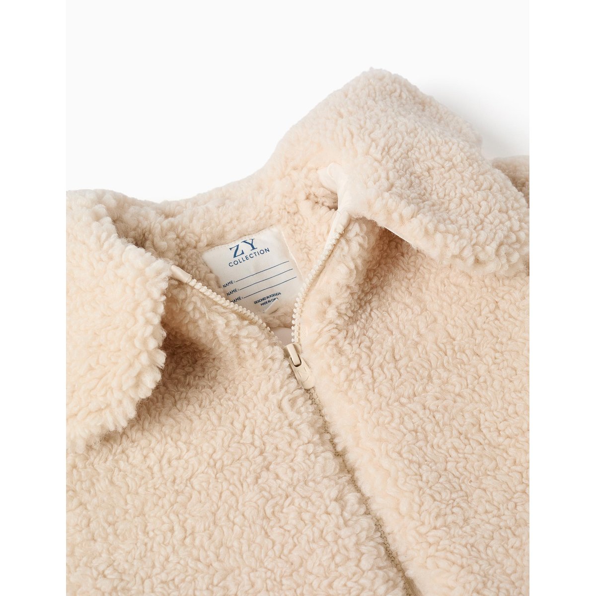 Veste matelassée en sherpa avec maxi col blanc, ZIPPY