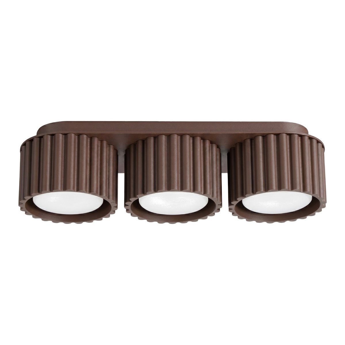 Plafonnier Aluminium Marron Gx53 3 AURA marron, EDEN