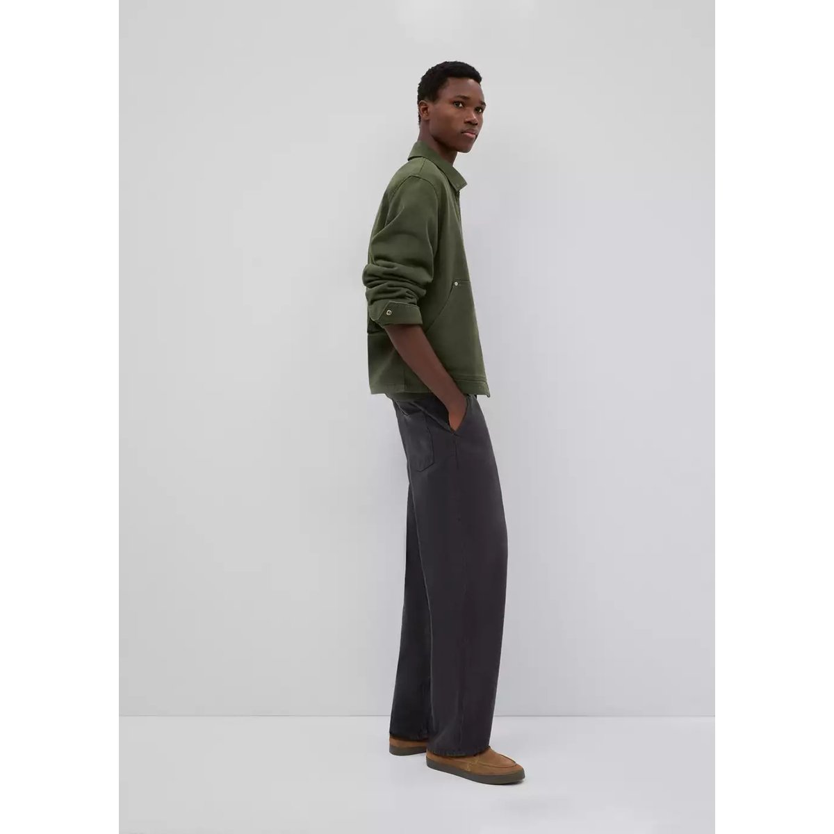 Jean relaxed-fit gris anthracite, MANGO TEEN