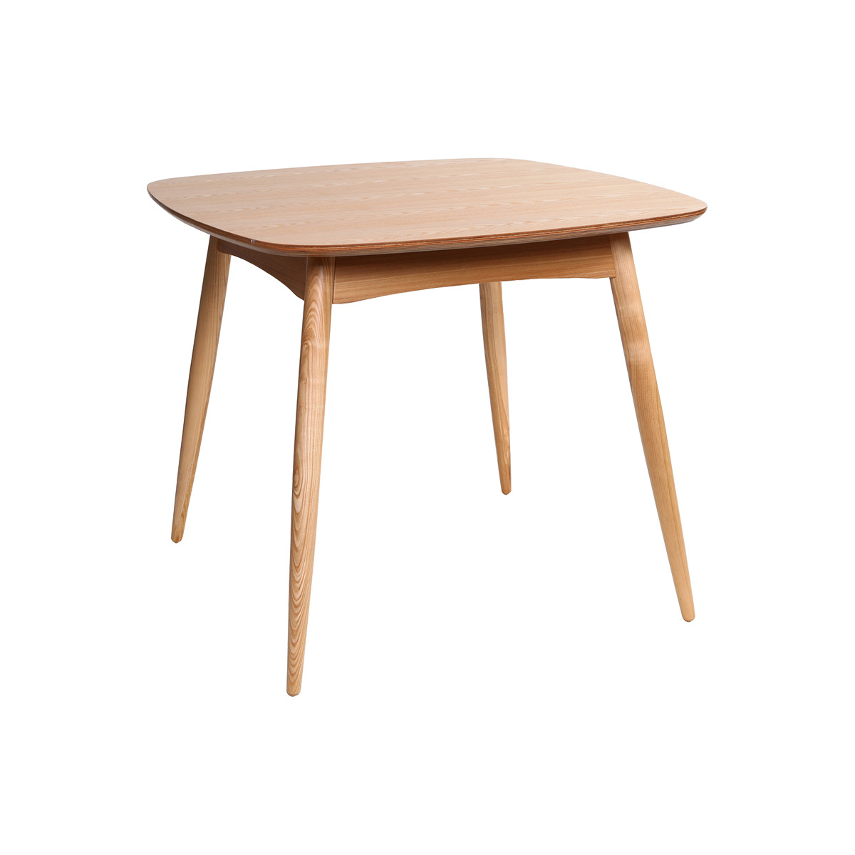 Table à manger scandinave carrée frêne naturel L90 cm BALTIK naturel, MILIBOO