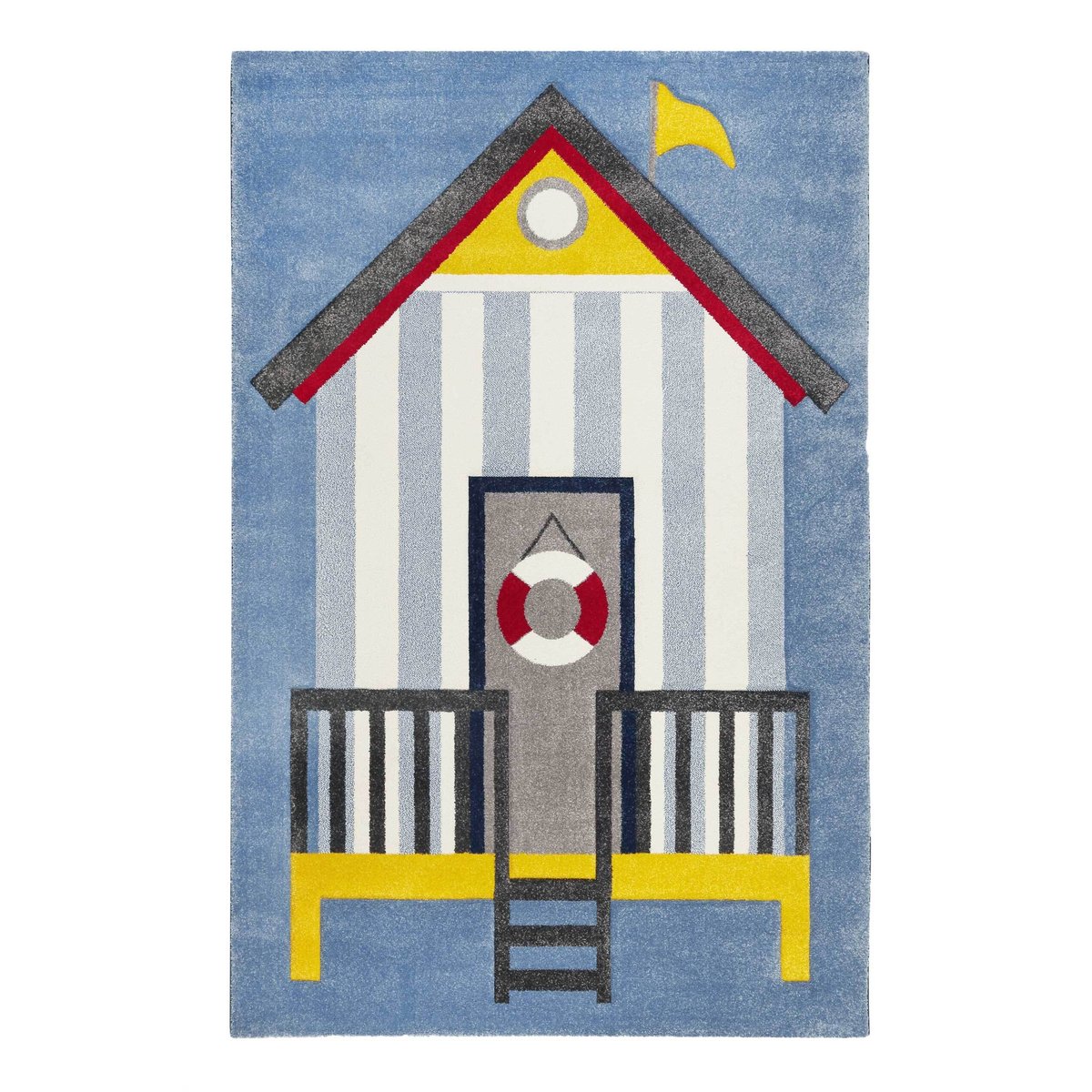 Tapis motif cabine de plage ,  Sea Castle bleu, ESPRIT