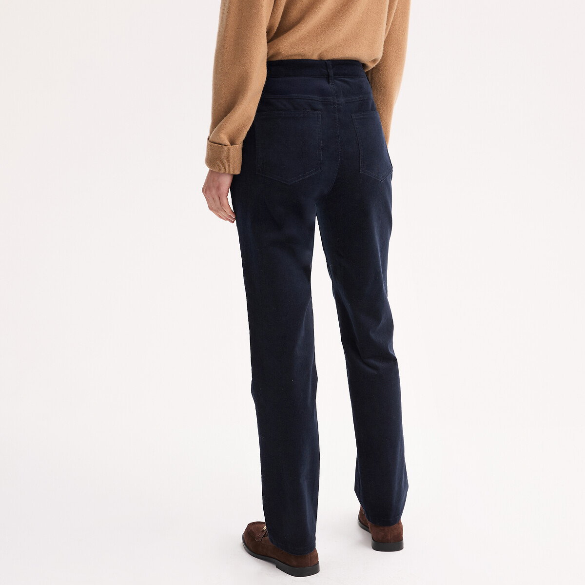 Pantaloni velluto stretch navy, ANNE WEYBURN