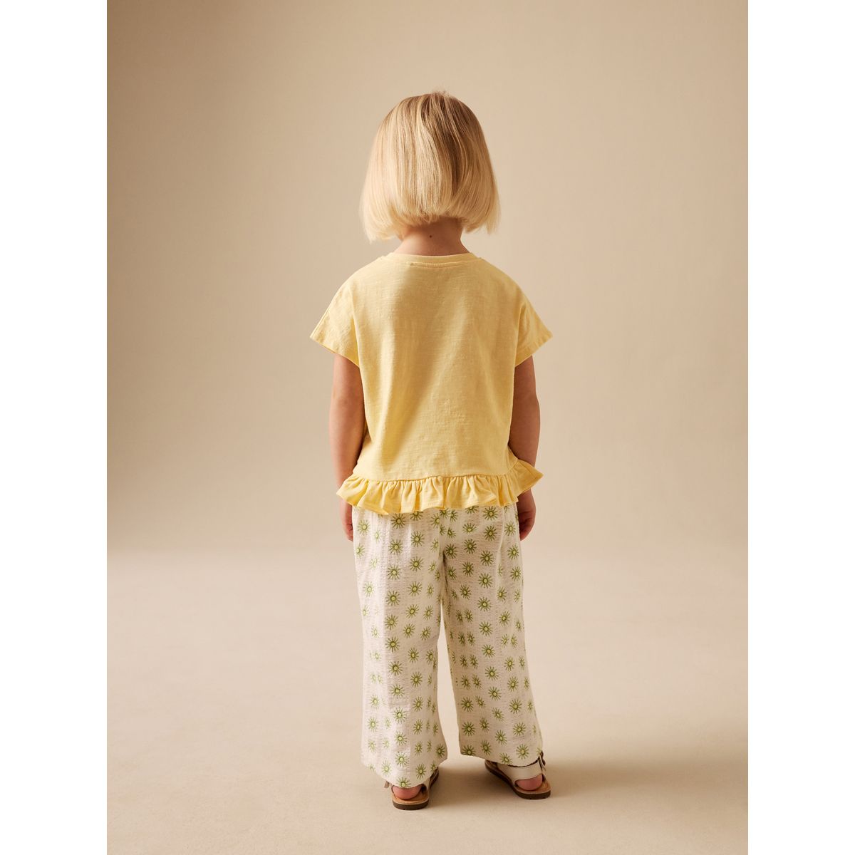 Ensemble pantalon large fleur jaune, NEXT