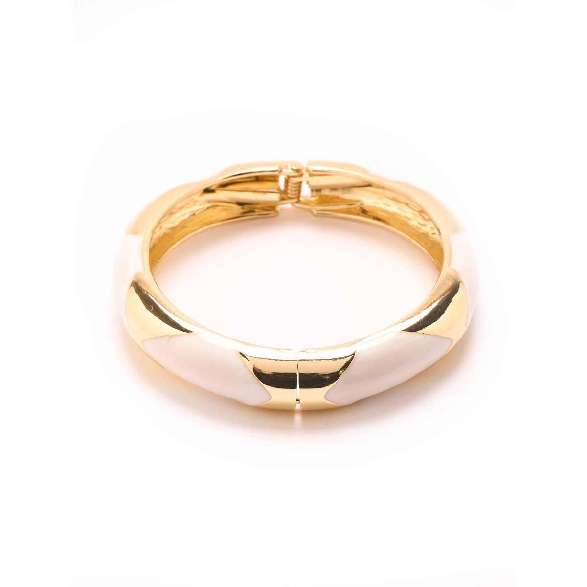 Bracelet effet nacre style jonc blanc, DAXON