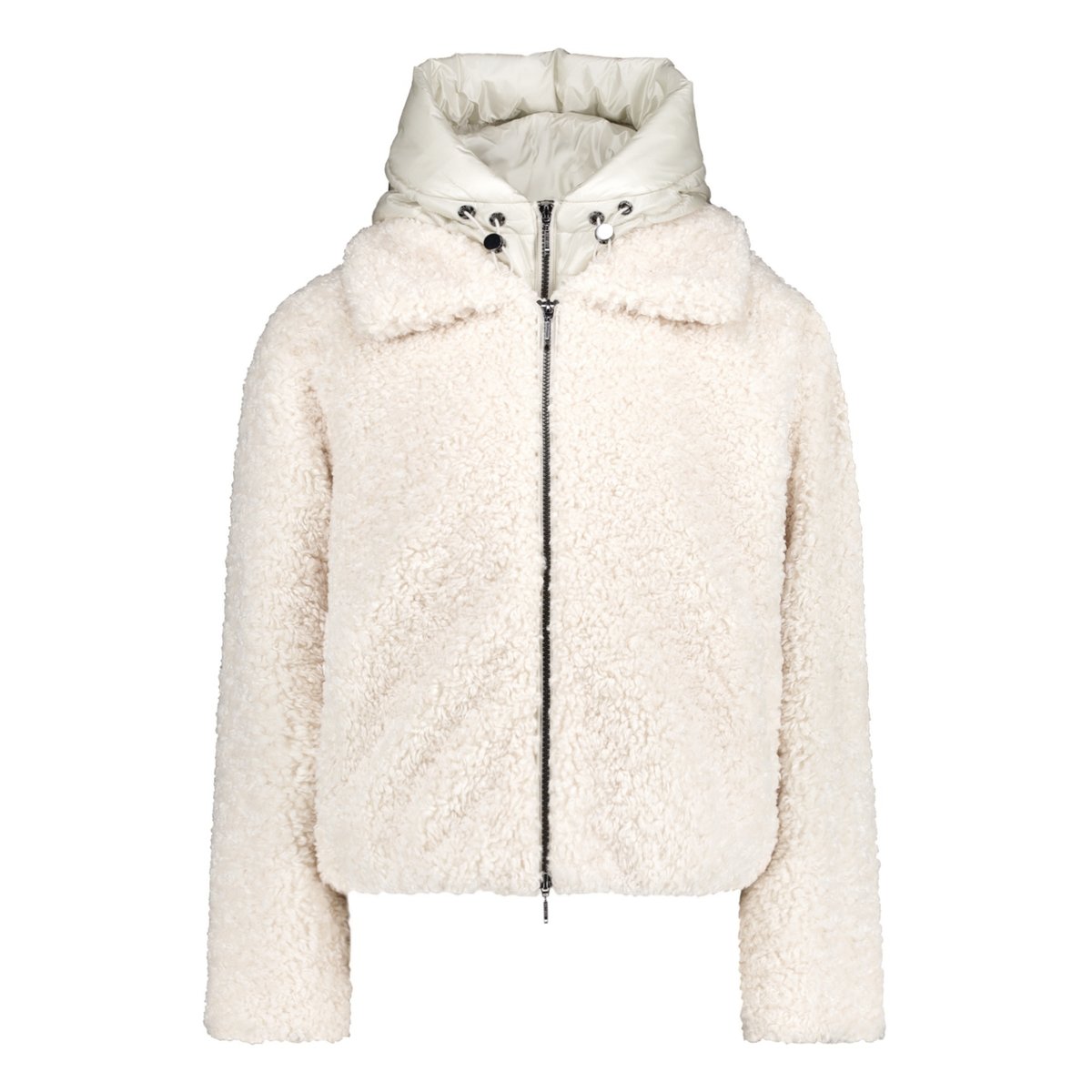 Veste en peluche avec partie veste sans manches amovible gris, AMBER & JUNE