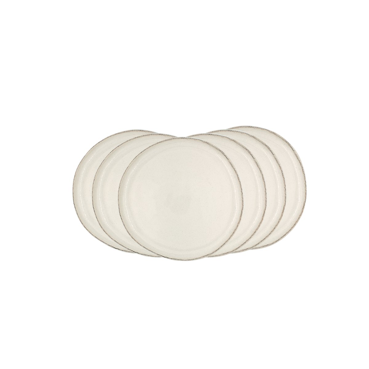 Lot de 6 petites assiettes, COTON blanc, ARTIME
