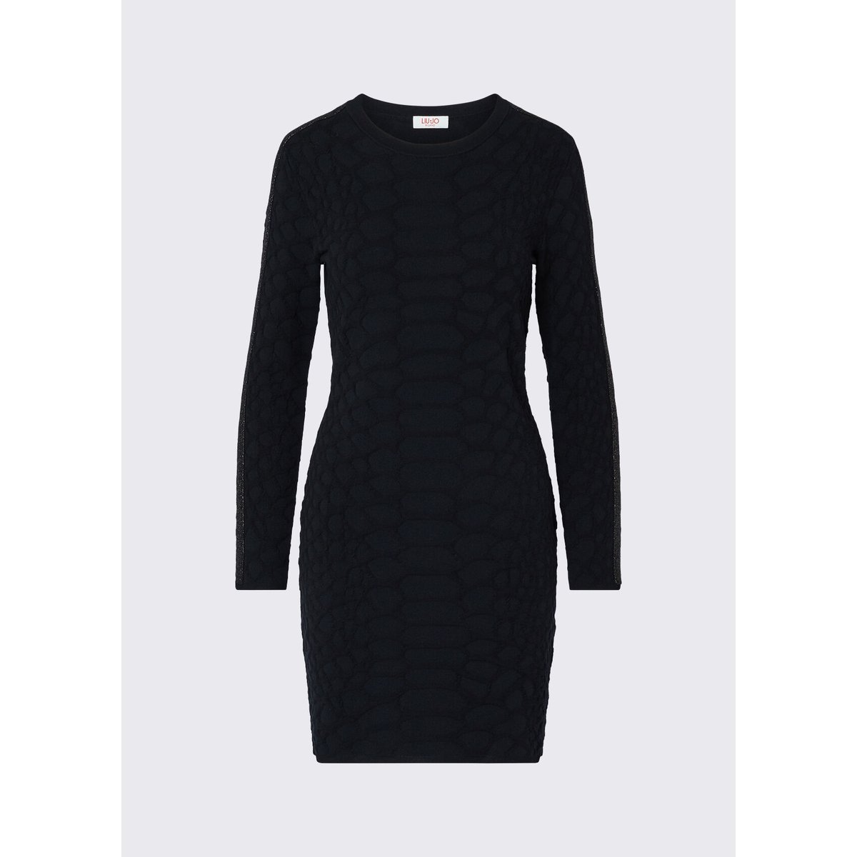 Robe courte en maille jacquard noir, LIU JO