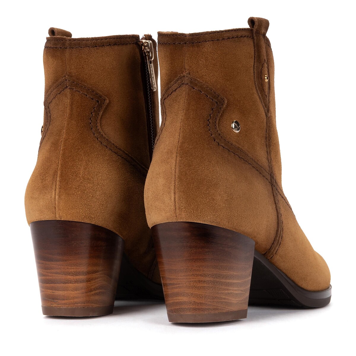 Stiefeletten aus Wildleder, mit Absatz, ZAMORA cognac, PIKOLINOS