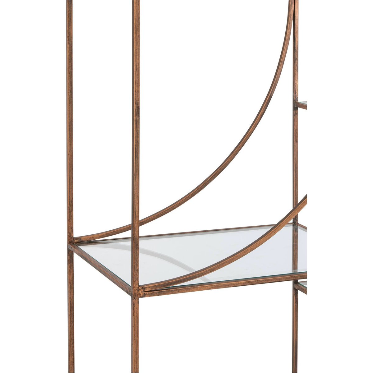 Étagère en métal au design graphique bronze, RECOLLECTION