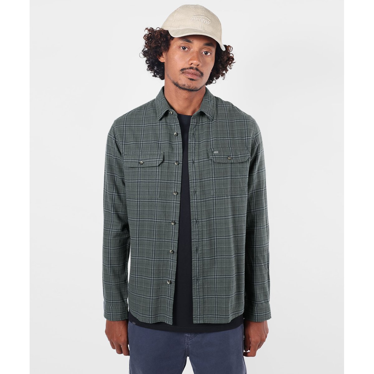 Chemise manches longues CLIFF pewter, OXBOW