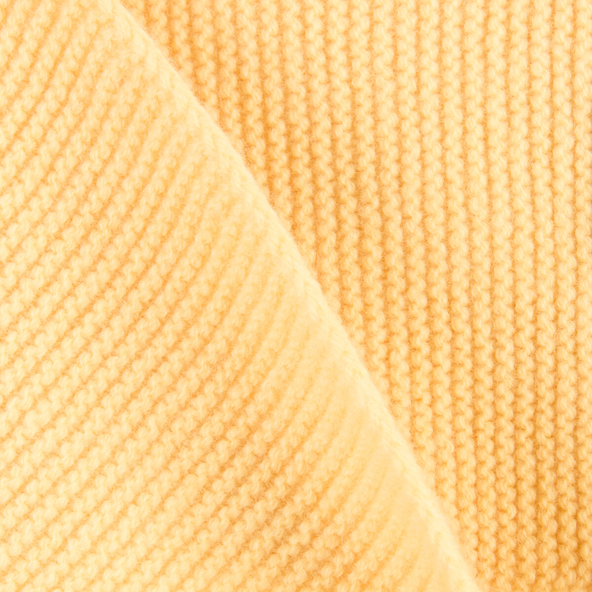 Foulard en laine et cachemire jaune pastel, LA REDOUTE COLLECTIONS