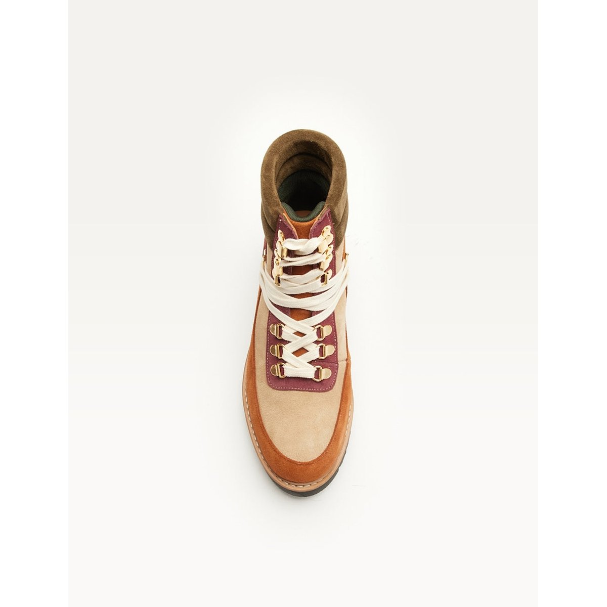 Bottines à lacets TALIE cognac beige bordeaux, ODAJE