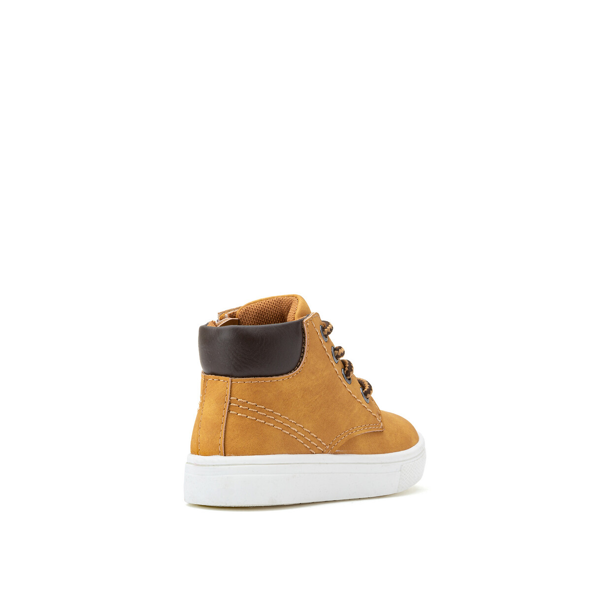 Kids Zip-Up Ankle Boots with Laces camel, LA REDOUTE COLLECTIONS