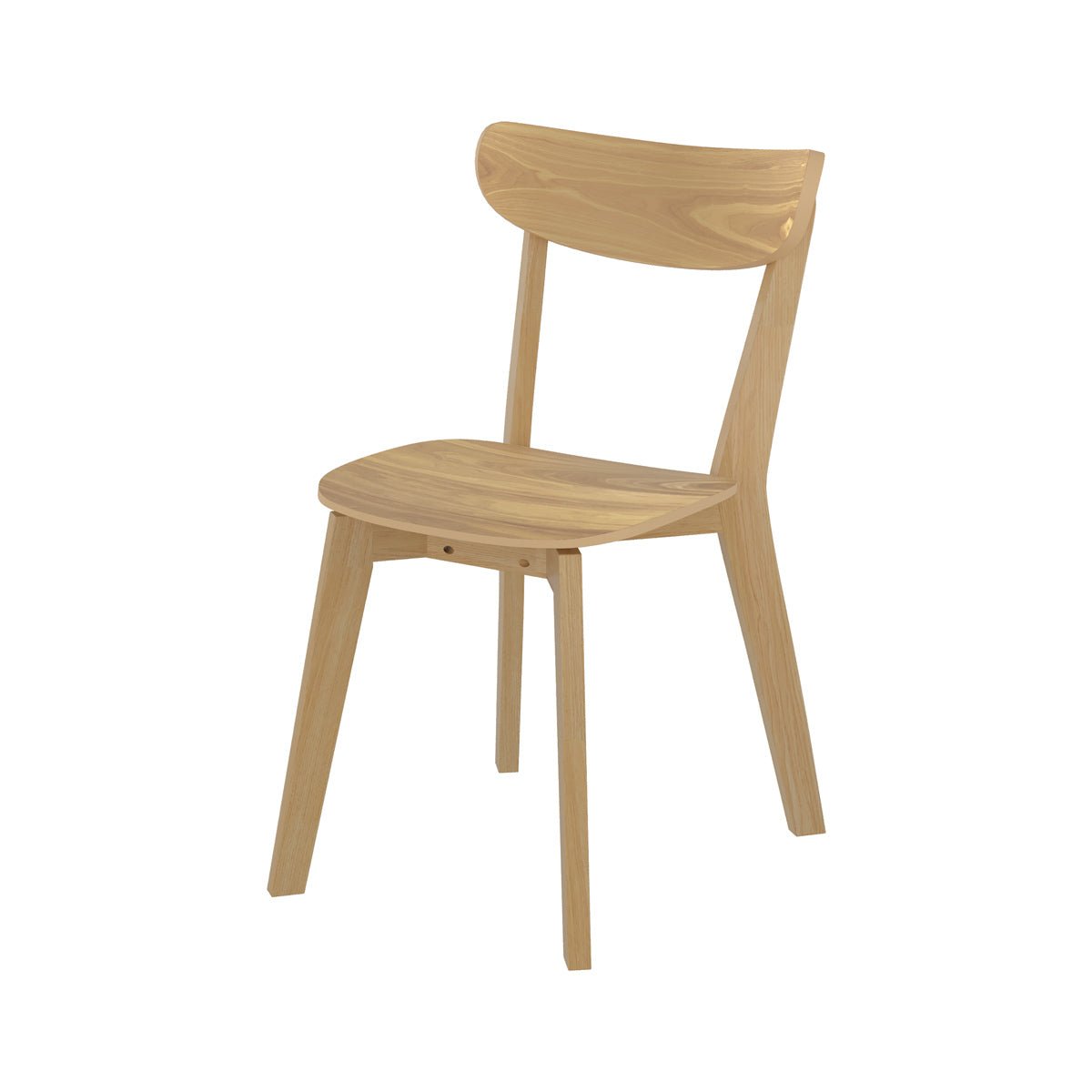 Lot de 2 chaises en bois - TABATA bois clair, MAISON PAVANE