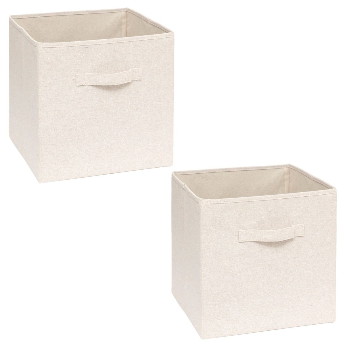 Lot de 2 boîtes de rangement TIDY BOX beige, TOILINUX
